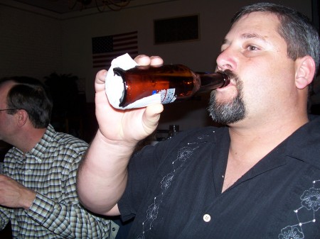 Hubby - Doug drinkin' beer - LOL