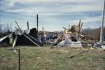 Well house inside barn barely standing