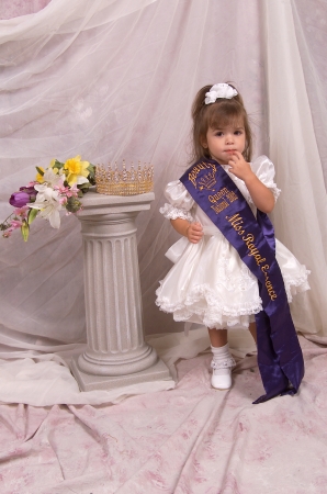 Little Miss California(with her finger in her mouth)