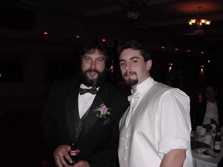 Dad and I at my wedding in Sept. 2001