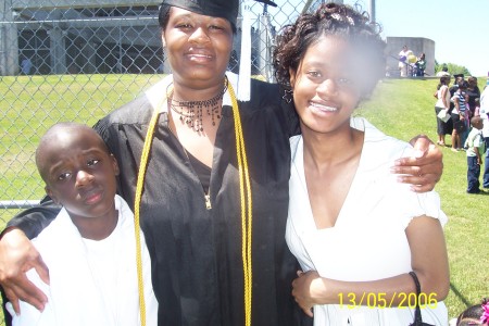 My kids and I at my graduation