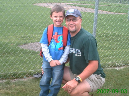 Sean & me 1st day of school 2007