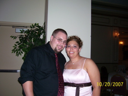 Justin and i at heathers wedding!