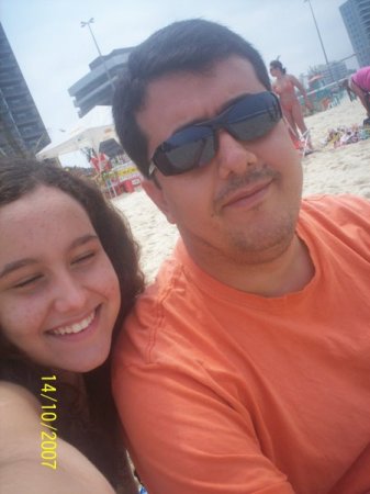 Me and My Older daughter at the beach