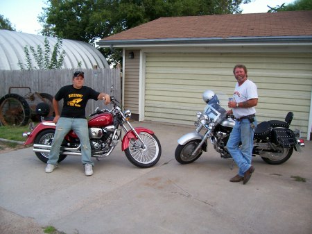 My son Dusty and I with our bikes