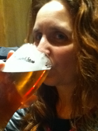 My honey havin a pint