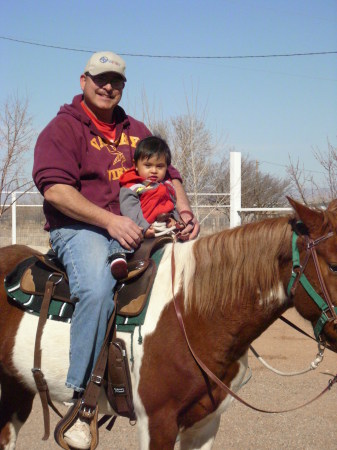 My grand son and I. His first ride