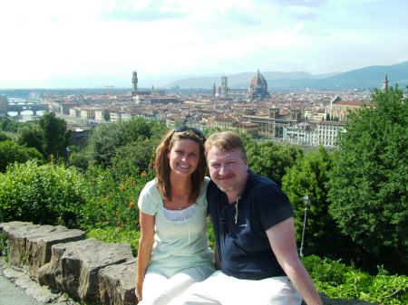 Katja & I over Florance..