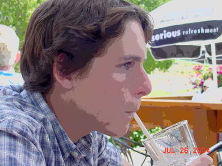 Jared enjoying a soda in Whistler, Canada