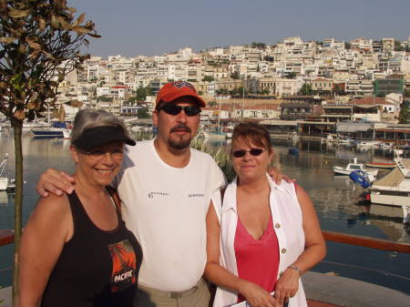 Kurt, Mom and I in Greece this summer.