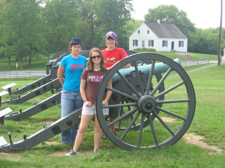 Danielle, Amanda and Jared at Antietam July 2005