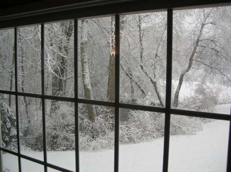 front window view snow