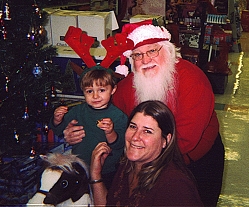 me and Tommy and Santa!