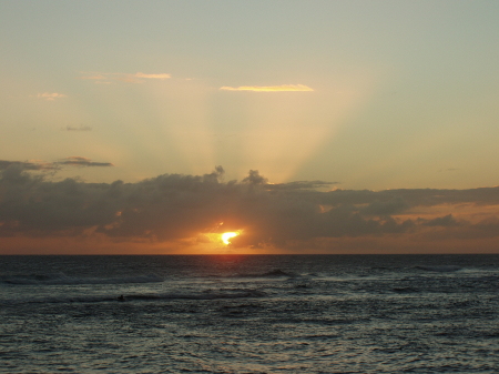 sunset in Hawaii