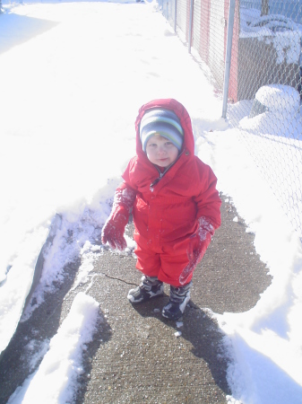 Alexander in the snow.