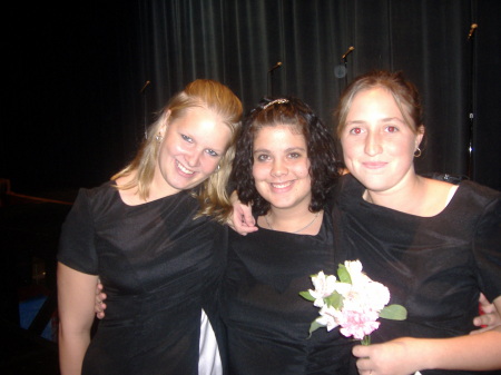Alicia (holding the flowers) & her friends at her Choir Concert Spring 2006