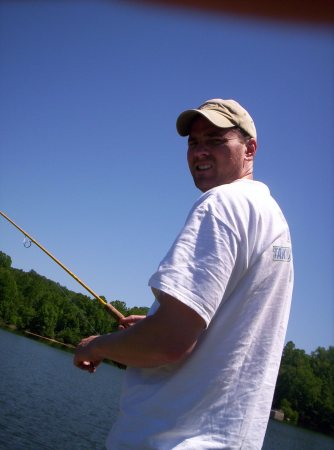 My Husband fishing at Indian Boundary Lake in the Cherokee Ntl' Forrest