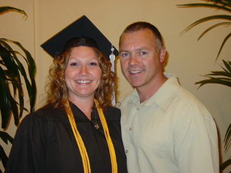 Me and hubby at my college graduation