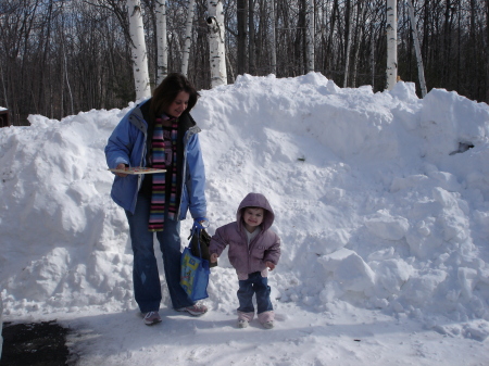 me and autumn in a classic NH winter day