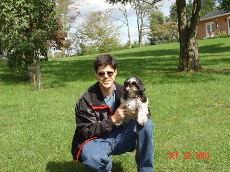Snickers and me.  Fall, 2004