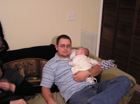 me holdin my cousins baby