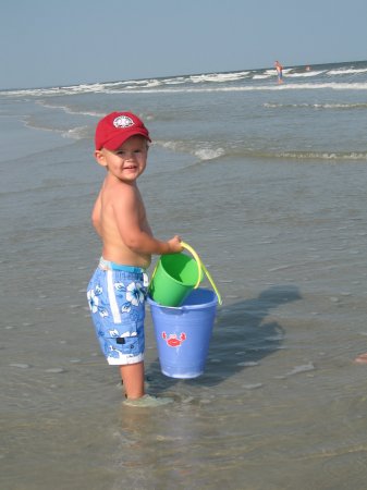 Sam at the beach