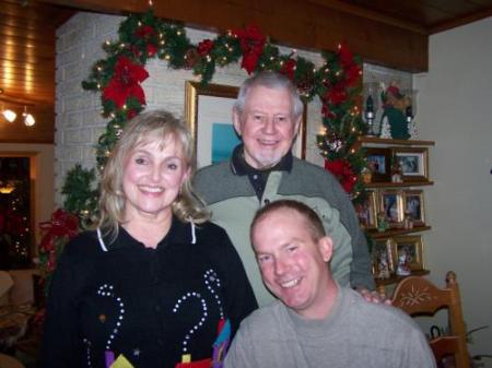 Jan, Jason and Dad - Christmas 2007