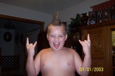 COLLIN AND HIS MOHAWK  ROCK ON!!!