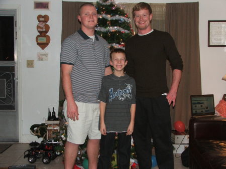 My three sons on Christmas Day 2008