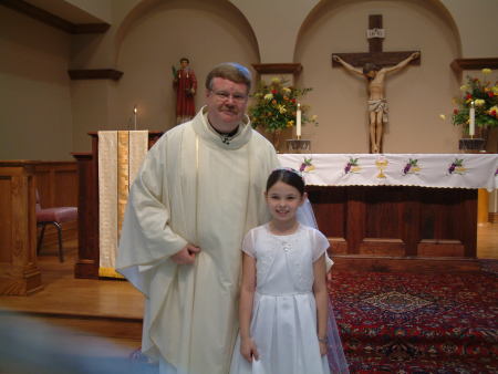 Father John and our little bird Hayley Teresa