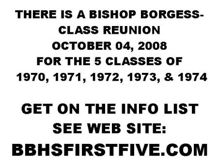 Look!! This is a Bishop Borgess High School Reunion Notice