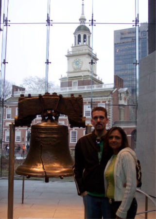 My husband and I at the Liberty Bell January 2006