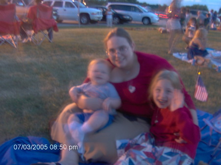 Beth, Emilee and Josh at the 2005 Schererville fireworks.