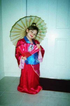 Kailey as Mulan (Halloween 2004)
