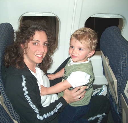 Lorin and John - John's first airplane ride