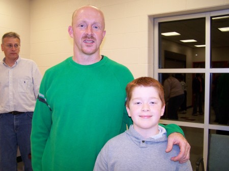 Peter and his football coach  Saturday, November 5th, 2005