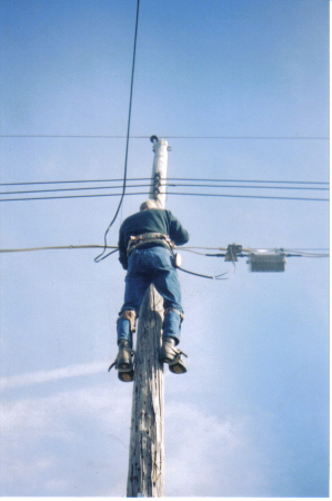 Me at work on a pole