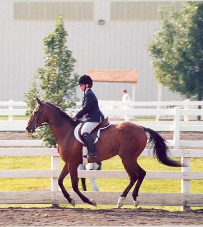 Kierstan riding Willie