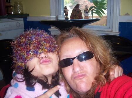 My daughter and I acting goofy...