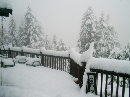 Snow on the deck