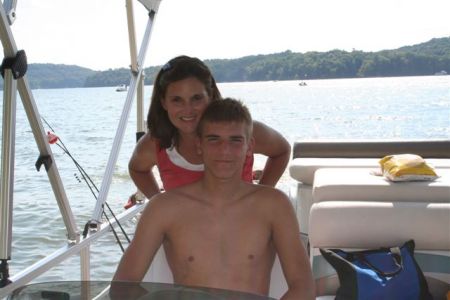 Me and my oldest on the boat.