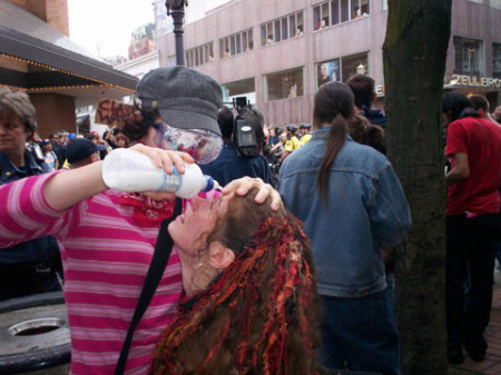 washing out tear gas