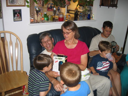 Dori with grandchildren