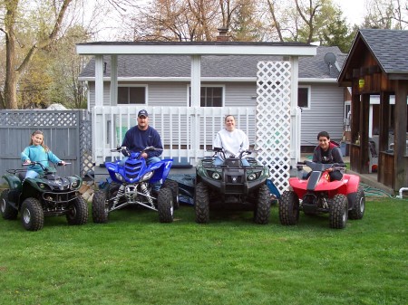 Me and my family on our Quads (Im in the Middle)