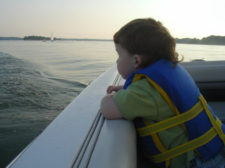 Nick enjoying the boat ride