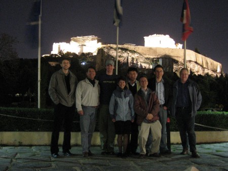 Dinner with Wi-Fi Attendees in Athens, 2005
