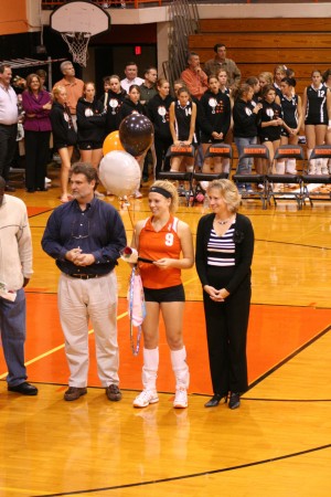 Me/my daughter and husband at Senior Night