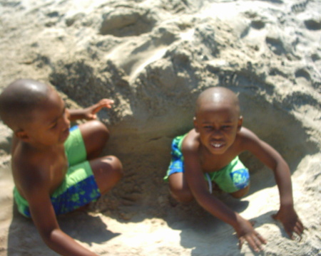 My Boys at Mission Bay Beach 8/2004