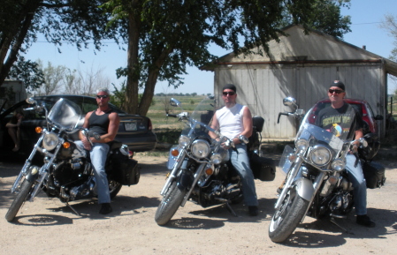 Me, Tim and Dad ready to ride.