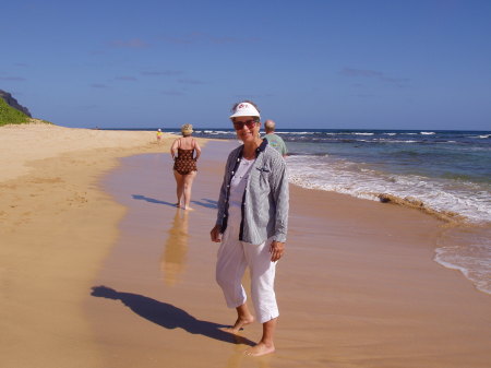 Sandy (Potter) Olsen prefers water -Kauai winter